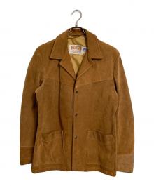 Schott WESTERN（ショットウエスタン）の古着「WESTERN SUEDE JACKET ウエスタン スウェードレザー ジャケット　USA製」｜ベージュ