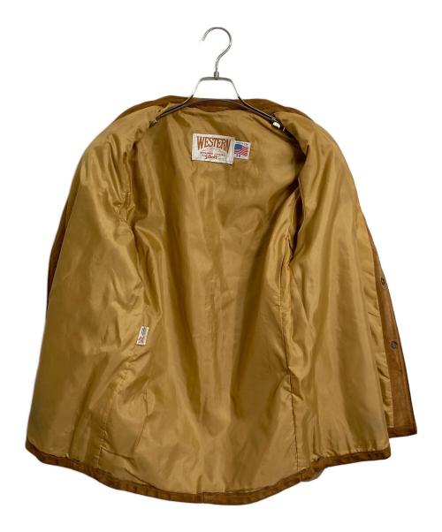 Schott WESTERN（ショットウエスタン）Schott Western (ショットウエスタン) WESTERN SUEDE JACKET ウエスタン スウェードレザー ジャケット　USA製 ベージュ サイズ:38の古着・服飾アイテム