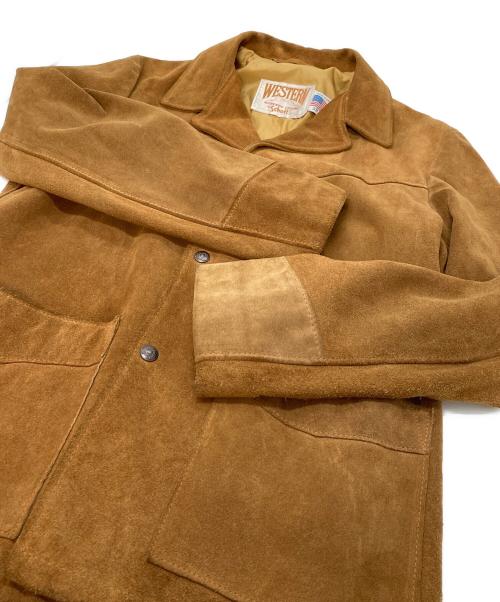 Schott WESTERN（ショットウエスタン）Schott Western (ショットウエスタン) WESTERN SUEDE JACKET ウエスタン スウェードレザー ジャケット　USA製 ベージュ サイズ:38の古着・服飾アイテム
