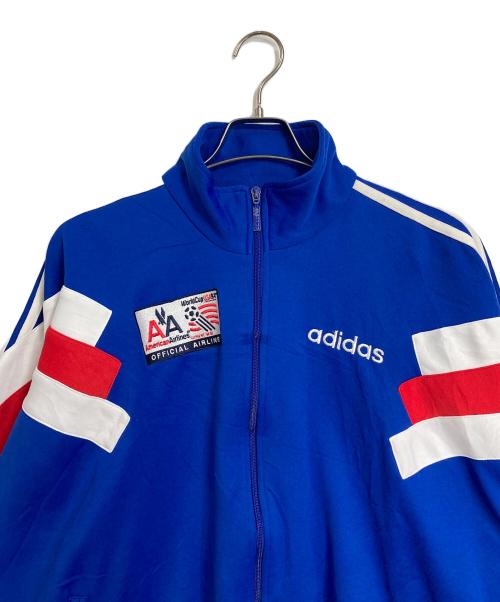 adidas（アディダス）adidas (アディダス) 【古着】90’Sトラックジャケット　 94年ワールドカップ　90年代 ブルー サイズ:Lの古着・服飾アイテム