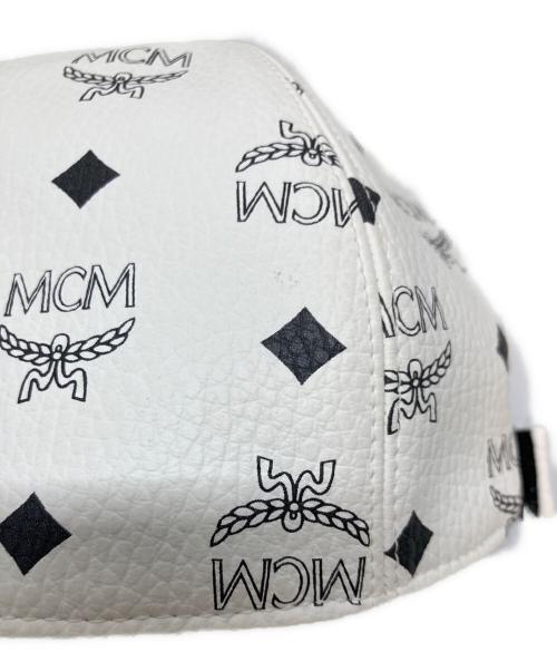MCM（エムシーエム）MCM (エムシーエム) 総柄レザーキャップ ホワイト サイズ:ONEの古着・服飾アイテム