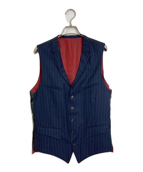BLACK LABEL CRESTBRIDGE（ブラックレーベル クレストブリッジ）BLACK LABEL CRESTBRIDGE (ブラックレーベル クレストブリッジ) ストライプ3ピーススーツ ネイビー サイズ:40の古着・服飾アイテム