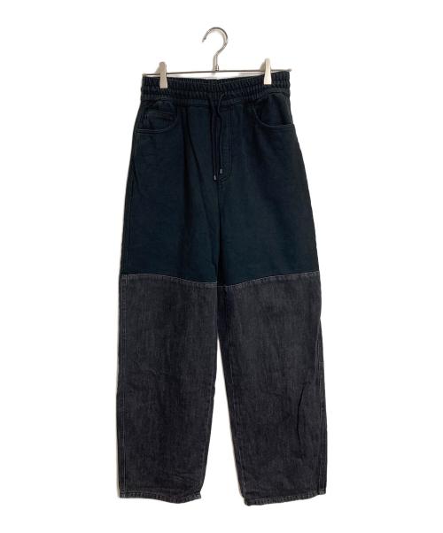 AMOMENTO（アモーメント）AMOMENTO (アモーメント) DRAWSTRING DENIM PANTS スウェットパンツ　5ポケット ブラック サイズ:Sの古着・服飾アイテム