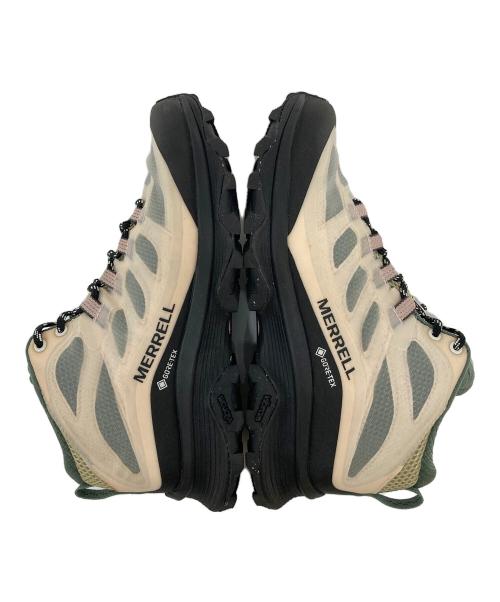 MERRELL（メレル）MERRELL (メレル) トレッキングシューズ　ユニセックス	GORE-TEX モアブ スピード ミッド GTX X SB グリーン×ピンク サイズ:UK5.5の古着・服飾アイテム
