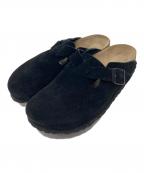 BIRKENSTOCKビルケンシュトック）の古着「ボストン スウェードサボサンダル　BOSTON SUEDE LEATHER」｜ブラック