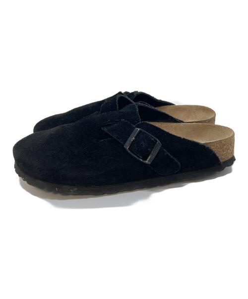 BIRKENSTOCK（ビルケンシュトック）BIRKENSTOCK (ビルケンシュトック) ボストン スウェードサボサンダル　	BOSTON SUEDE LEATHER ブラック サイズ:EU38の古着・服飾アイテム