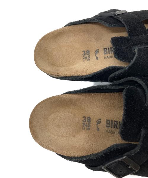 BIRKENSTOCK（ビルケンシュトック）BIRKENSTOCK (ビルケンシュトック) ボストン スウェードサボサンダル　	BOSTON SUEDE LEATHER ブラック サイズ:EU38の古着・服飾アイテム