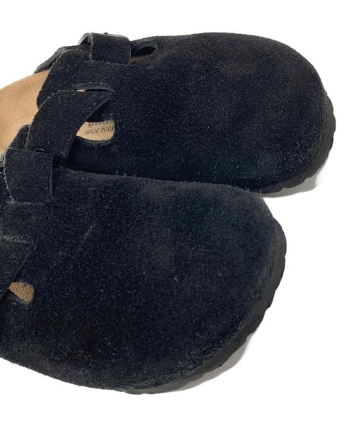 BIRKENSTOCK（ビルケンシュトック）BIRKENSTOCK (ビルケンシュトック) ボストン スウェードサボサンダル　	BOSTON SUEDE LEATHER ブラック サイズ:EU38の古着・服飾アイテム