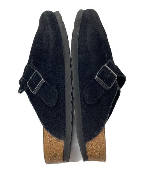BIRKENSTOCK（ビルケンシュトック）BIRKENSTOCK (ビルケンシュトック) ボストン スウェードサボサンダル　	BOSTON SUEDE LEATHER ブラック サイズ:EU38の古着・服飾アイテム