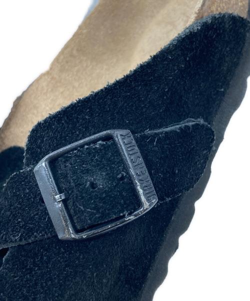BIRKENSTOCK（ビルケンシュトック）BIRKENSTOCK (ビルケンシュトック) ボストン スウェードサボサンダル　	BOSTON SUEDE LEATHER ブラック サイズ:EU38の古着・服飾アイテム