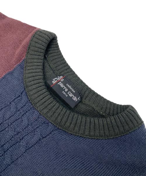 pierre cardin（ピエール・カルダン）pierre cardin (ピエール・カルダン) 90’Sニット　柄ニット　ウールニット マルチカラー サイズ:Lの古着・服飾アイテム