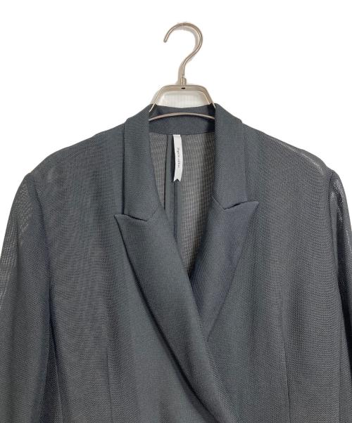 Dignite collier（ディニテ コリエ）Dignite collier (ディニテ コリエ) メッシュダブルジャケット　サマージャケット　SS グレー サイズ: FREEの古着・服飾アイテム