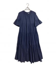 MARIHA×martinique（マリハ×マルティニーク）の古着「春のすずらんのドレス　コットンワンピース　Midnight Ocean」｜ネイビー（Midnight Ocean）
