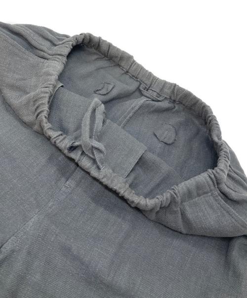 FOLL（フォル）FOLL (フォル) charcoal washed easy pants リネン混パンツ グレー サイズ:3の古着・服飾アイテム