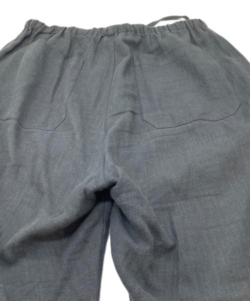 FOLL（フォル）FOLL (フォル) charcoal washed easy pants リネン混パンツ グレー サイズ:3の古着・服飾アイテム