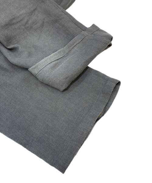 FOLL（フォル）FOLL (フォル) charcoal washed easy pants リネン混パンツ グレー サイズ:3の古着・服飾アイテム