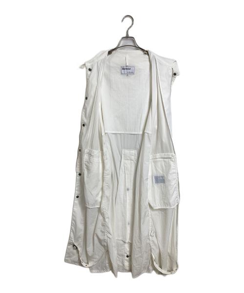 Barbour（バブアー）Barbour (バブアー) STEVEN ALAN (スティーブンアラン) ナイロンコート　ロングコート　ラグラン ホワイト サイズ:40の古着・服飾アイテム