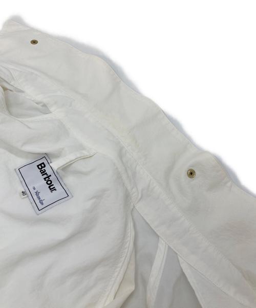 Barbour（バブアー）Barbour (バブアー) STEVEN ALAN (スティーブンアラン) ナイロンコート　ロングコート　ラグラン ホワイト サイズ:40の古着・服飾アイテム