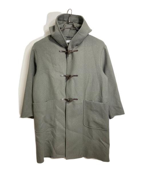 BEAUTY&YOUTH（ビューティーアンドユース）BEAUTY&YOUTH (ビューティーアンドユース) ライトメルトン リバー ダッフルコート　ロングコート　アウター グリーン サイズ:Lの古着・服飾アイテム