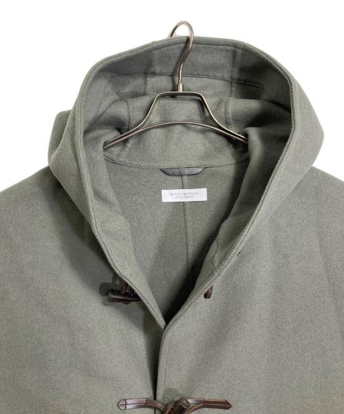 BEAUTY&YOUTH（ビューティーアンドユース）BEAUTY&YOUTH (ビューティーアンドユース) ライトメルトン リバー ダッフルコート　ロングコート　アウター グリーン サイズ:Lの古着・服飾アイテム