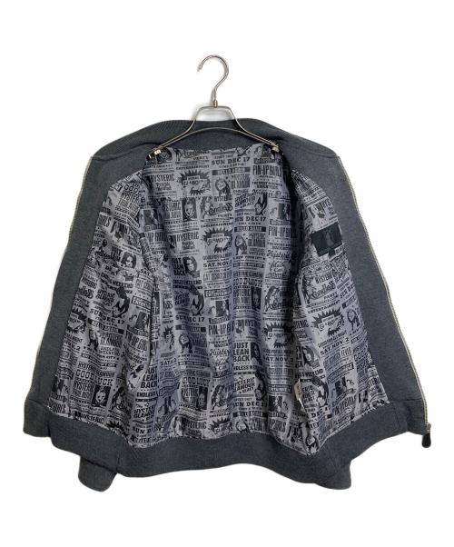 Hysteric Glamour（ヒステリックグラマー）Hysteric Glamour (ヒステリックグラマー) デトロイトガール リブウールジャケット グレー サイズ:Mの古着・服飾アイテム