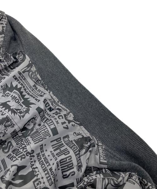 Hysteric Glamour（ヒステリックグラマー）Hysteric Glamour (ヒステリックグラマー) デトロイトガール リブウールジャケット グレー サイズ:Mの古着・服飾アイテム