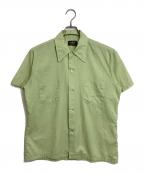 TOWN CRAFTタウンクラフト）の古着「【古着】半袖シャツ 60sｰ70s　60年代-70年代　ポケットシャツ　無地」｜黄緑