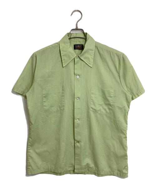 TOWN CRAFT（タウンクラフト）TOWN CRAFT (タウンクラフト) 【古着】半袖シャツ 60sｰ70s　60年代-70年代　ポケットシャツ　無地 黄緑 サイズ:Mの古着・服飾アイテム
