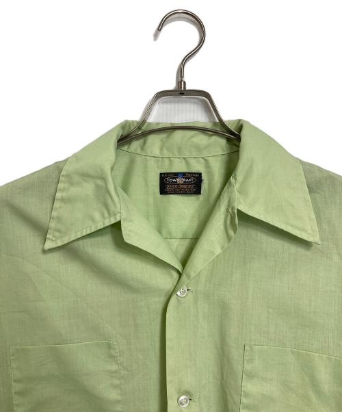 TOWN CRAFT（タウンクラフト）TOWN CRAFT (タウンクラフト) 【古着】半袖シャツ 60sｰ70s　60年代-70年代　ポケットシャツ　無地 黄緑 サイズ:Mの古着・服飾アイテム
