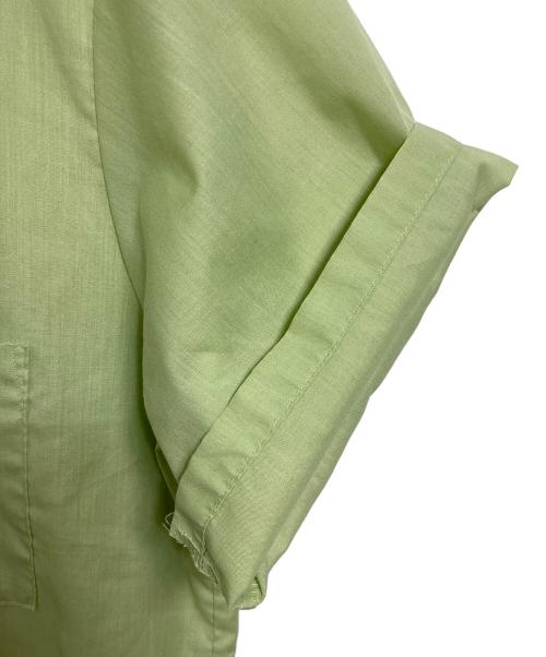 TOWN CRAFT（タウンクラフト）TOWN CRAFT (タウンクラフト) 【古着】半袖シャツ 60sｰ70s　60年代-70年代　ポケットシャツ　無地 黄緑 サイズ:Mの古着・服飾アイテム