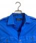 POLO RALPH LAUREN (ポロ・ラルフローレン) ミリタリーシャツ　長袖シャツ　FEATHER WEIGHT TWILL ポニー無し ブルー サイズ:M：4500円