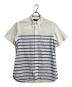 POLO RALPH LAUREN（ポロ・ラルフローレン）の古着「ボタンダウンシャツ　半袖シャツ　ボーダーシャツ」｜ホワイト×ブルー
