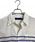 POLO RALPH LAUREN (ポロ・ラルフローレン) ボタンダウンシャツ　半袖シャツ　ボーダーシャツ ホワイト×ブルー サイズ:M：4500円