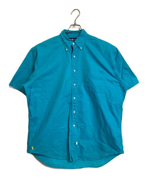 POLO RALPH LAUREN（ポロ・ラルフローレン）POLO RALPH LAUREN (ポロ・ラルフローレン) 【古着】90’S裾ポニーボタンダウン半袖シャツ　90年代　The Big Oxford オーバーサイズ スカイブルー サイズ:Mの古着・服飾アイテム