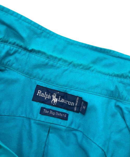 POLO RALPH LAUREN（ポロ・ラルフローレン）POLO RALPH LAUREN (ポロ・ラルフローレン) 【古着】90’S裾ポニーボタンダウン半袖シャツ　90年代　The Big Oxford オーバーサイズ スカイブルー サイズ:Mの古着・服飾アイテム