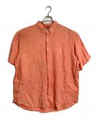 POLO RALPH LAURENポロ・ラルフローレン）の古着「【古着】リネン半袖シャツ　半袖シャツ　麻」｜オレンジ