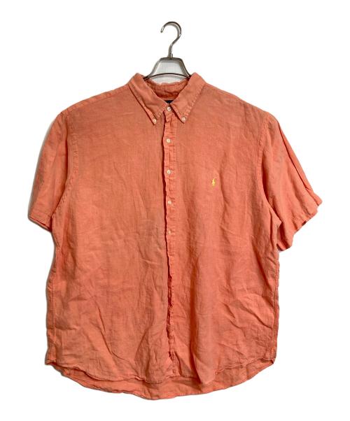 POLO RALPH LAUREN（ポロ・ラルフローレン）POLO RALPH LAUREN (ポロ・ラルフローレン) 【古着】リネン半袖シャツ　半袖シャツ　麻 オレンジ サイズ:2Xの古着・服飾アイテム