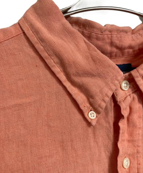 POLO RALPH LAUREN（ポロ・ラルフローレン）POLO RALPH LAUREN (ポロ・ラルフローレン) 【古着】リネン半袖シャツ　半袖シャツ　麻 オレンジ サイズ:2Xの古着・服飾アイテム