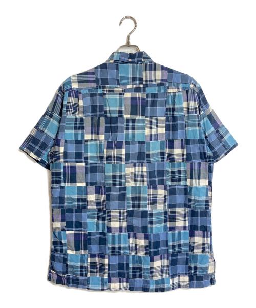 POLO RALPH LAUREN（ポロ・ラルフローレン）POLO RALPH LAUREN (ポロ・ラルフローレン) 【古着】90’S裾ポニーパッチワーク半袖シャツ　BOB CAMP ブルー サイズ:Mの古着・服飾アイテム
