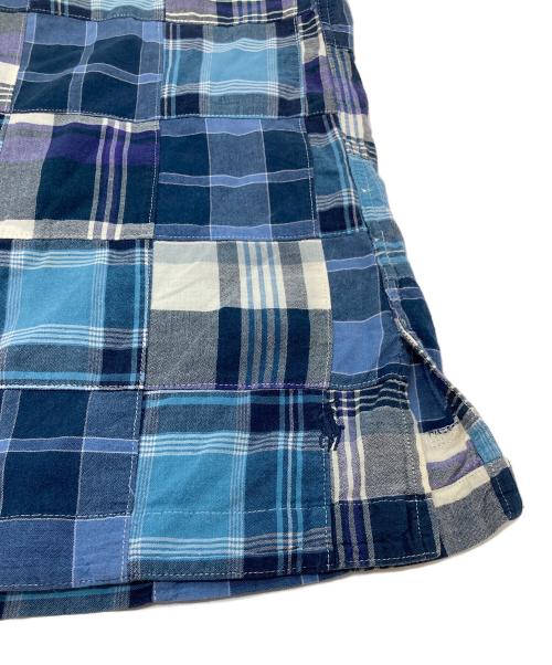 POLO RALPH LAUREN（ポロ・ラルフローレン）POLO RALPH LAUREN (ポロ・ラルフローレン) 【古着】90’S裾ポニーパッチワーク半袖シャツ　BOB CAMP ブルー サイズ:Mの古着・服飾アイテム