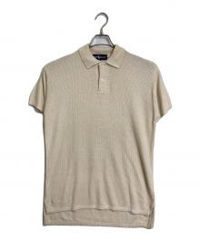 POLO RALPH LAUREN（ポロ・ラルフローレン）の古着「【古着】90’S裾ポニーニットポロシャツ　半袖シャツ　90年代」｜アイボリー