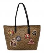 COACH×STAR WARSコーチ×スターウォーズ）の古着「トートバッグ　STAR WARS  スターウォーズ　シグネチャー」｜ブラウン