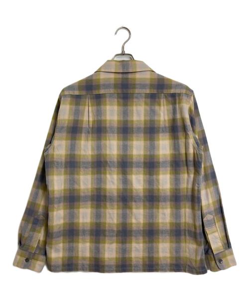 PENDLETON（ペンドルトン）PENDLETON (ペンドルトン) ボードシャツ　長袖シャツ　チェックシャツ　オープンカラーシャツ ベージュ サイズ:Mの古着・服飾アイテム