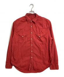 LEVI'S（リーバイス）の古着「【古着】90’Sウエスタンシャツ　長袖シャツ　ユーロリーバイス ポルトガル製　90年代」｜レッド