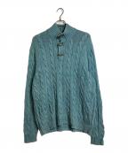 POLO RALPH LAURENポロ・ラルフローレン）の古着「【古着】90’S~00’Sシルクケーブルニット　90年代　00年代」｜グリーン