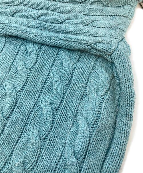 POLO RALPH LAUREN（ポロ・ラルフローレン）POLO RALPH LAUREN (ポロ・ラルフローレン) 【古着】90’S~00’Sシルクケーブルニット　90年代　00年代 グリーン サイズ:XLの古着・服飾アイテム