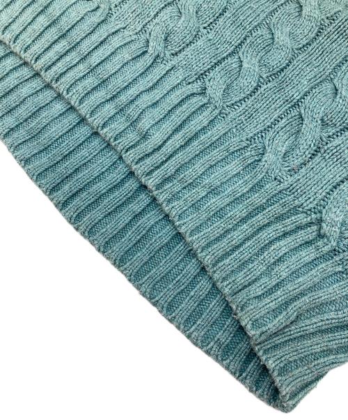 POLO RALPH LAUREN（ポロ・ラルフローレン）POLO RALPH LAUREN (ポロ・ラルフローレン) 【古着】90’S~00’Sシルクケーブルニット　90年代　00年代 グリーン サイズ:XLの古着・服飾アイテム