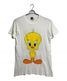 WARNER BROS（ワーナーブラザース）の古着「【古着】90’S キャラクターTシャツ 両面プリント　90年代　半袖カットソー　Tシャツ　Tee   オーバーサイズ　トゥイーティー」｜ホワイト