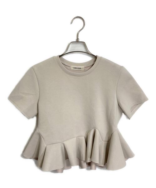 COCODEAL（ココディール）COCODEAL (ココディール) アシメペプラムブラウス ベージュ サイズ:2の古着・服飾アイテム