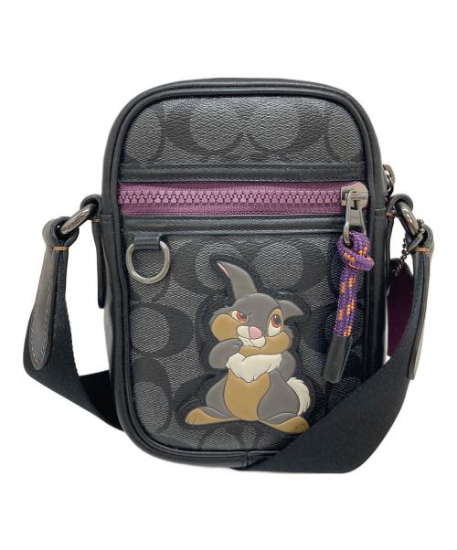 COACH（コーチ）COACH (コーチ) Disney (ディズニー) とんすけ ショルダーポーチ　ショルダーバッグ　ミニバッグ ブラック サイズ:実寸参照の古着・服飾アイテム